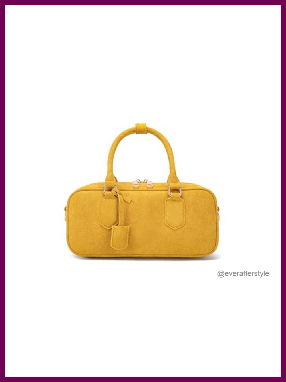 Faux Suede Crossbody Bag Square Barrel Shoulder Purse